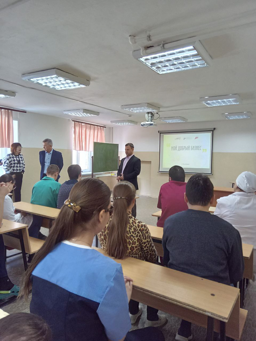 Встреча специалистов Регионального центра поддержки и сопровождения предпринимательства  «Мой бизнес»» со студентами специальности «Медицинский массаж».  