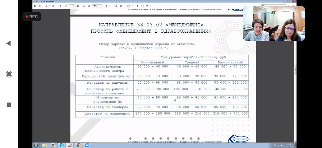 Профориентационное собрание  выпускников колледжа с представителями УлГТУ